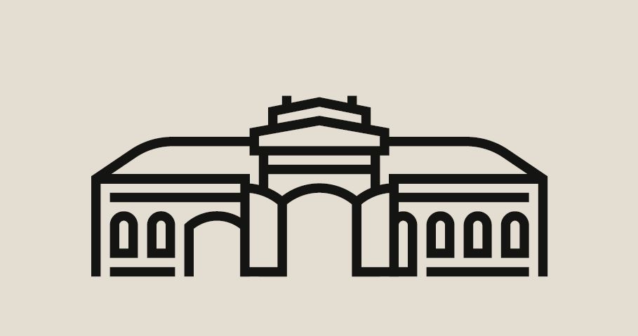 Rysunek schematycznie pokazujący wygląd budynku Galerii
